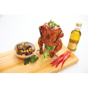 Стойка под бутылку с маринадом для приготовления курицы на банке Grill Pro 41331. Photo 3