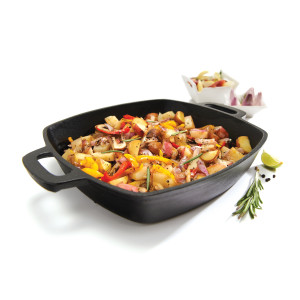 Квадратная чугунная сковорода-гриль 24 см Grill Pro 91658. Photo 2