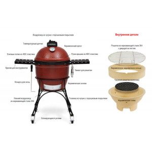Керамічний вугільний гриль KAMADO JOE BIG 2 BJ24RHC. Photo 3