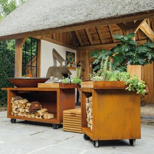 Гриль вогнище на дровах OFYR ISLAND CORTEN 100 PRO TEAK WOOD OI-100-PRO-TW. Photo 2