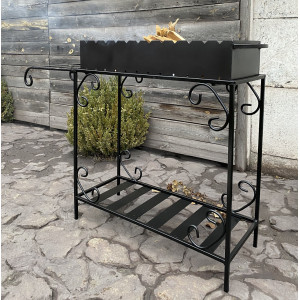 Мангал с дровницей на 12 шампуров 4мм-М12-4D. Photo 2