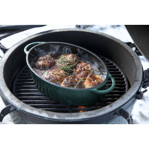 Котел овальный из чугуна, Big Green Egg зеленый 117670. Photo 3