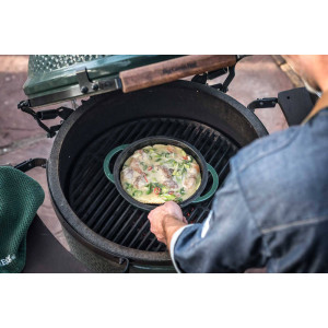 Котел круглый из чугуна, зеленый Big Green Egg 117045. Photo 2