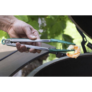 Щипцы металические, силиконовый наконечник для гриля Big Green Egg 40 см 116864. Photo 2