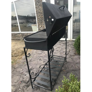 Мангал-барбекю с дровницей на 15 шампуров 3мм-MB15-3D. Photo 3