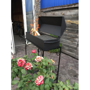 Мангал-барбекю с дровницей на 12 шампуров 3мм-MB12-3D. Photo 3