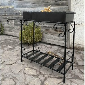 Мангал с дровницей на 12 шампуров 3мм-М12-3D. Photo 3