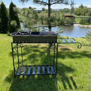 Мангал с дровницей на 12 шампуров 3мм-М12-3D. Photo 2