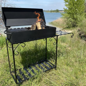 Мангал-барбекю с дровницей на 12 шампуров 4мм-MB12-4D. Photo 3