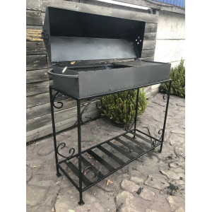 Мангал-барбекю с дровницей на 15 шампуров 4мм-MB15-4D. Photo 3