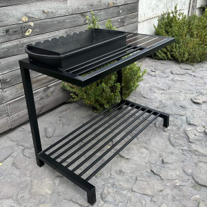 Мангал ML9-4С в стиле лофт на дровнице на 9 шампуров 4 мм-1868221000. Photo 2