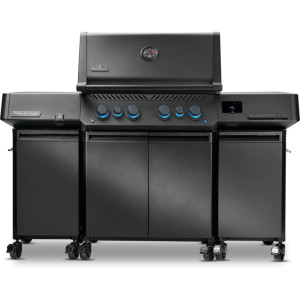 Газовый Гриль Napoleon PRESTIGE PHANTOM 500 Connected, с двумя тумбами, инфракрасная боковая горелка SIZZLE-ZONE, вертел в комплекте P500VXRSIBPK-UA-PHM