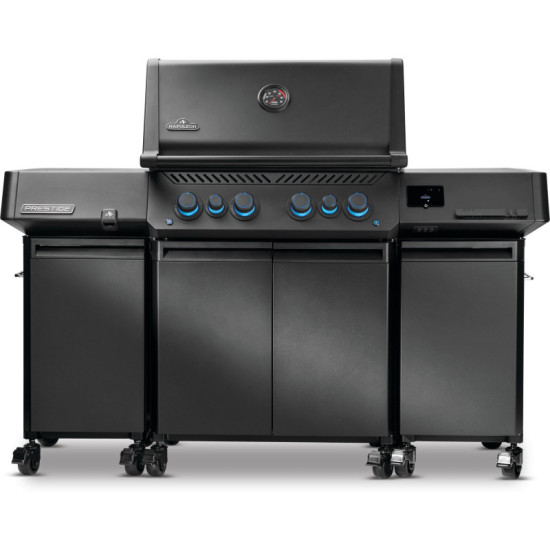 Газовый Гриль Napoleon PRESTIGE PHANTOM 500 Connected, с двумя тумбами, инфракрасная боковая горелка SIZZLE-ZONE, вертел в комплекте P500VXRSIBPK-UA-PHM