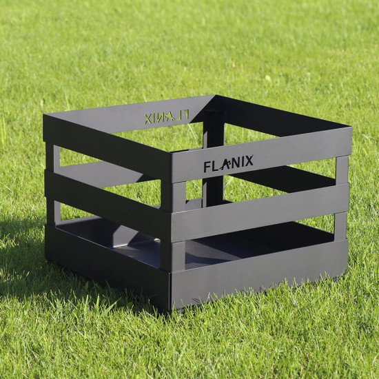 Костровая чаша FLANIX Crate + решетка гриль crate